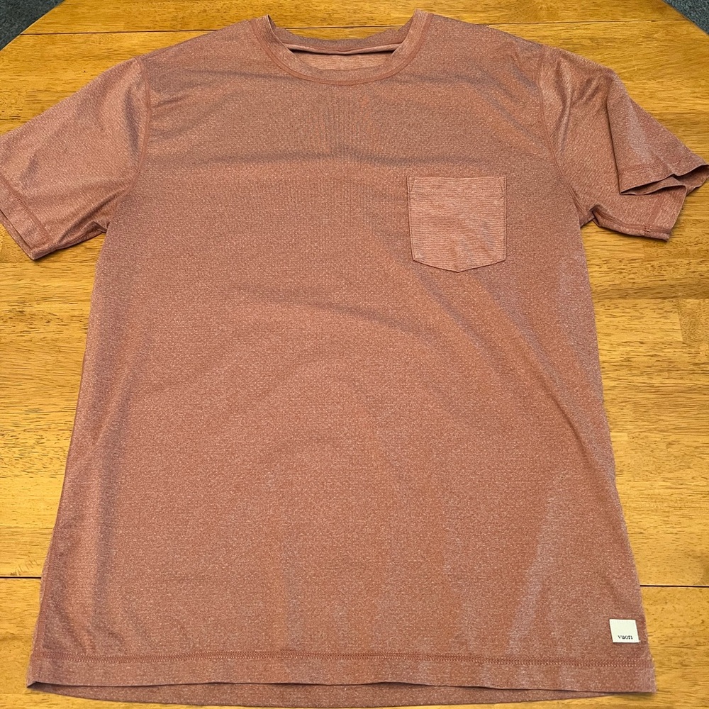Vuori Tradewind Performance Tee Size L Color Penny Heather